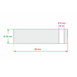 3051676LG Svornjak s podmazivanjem 25x95 za utovarne platforme Dhollandia